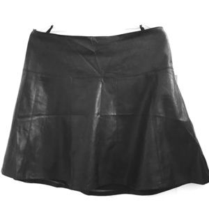 Ann Taylor black leather skirt NWOT